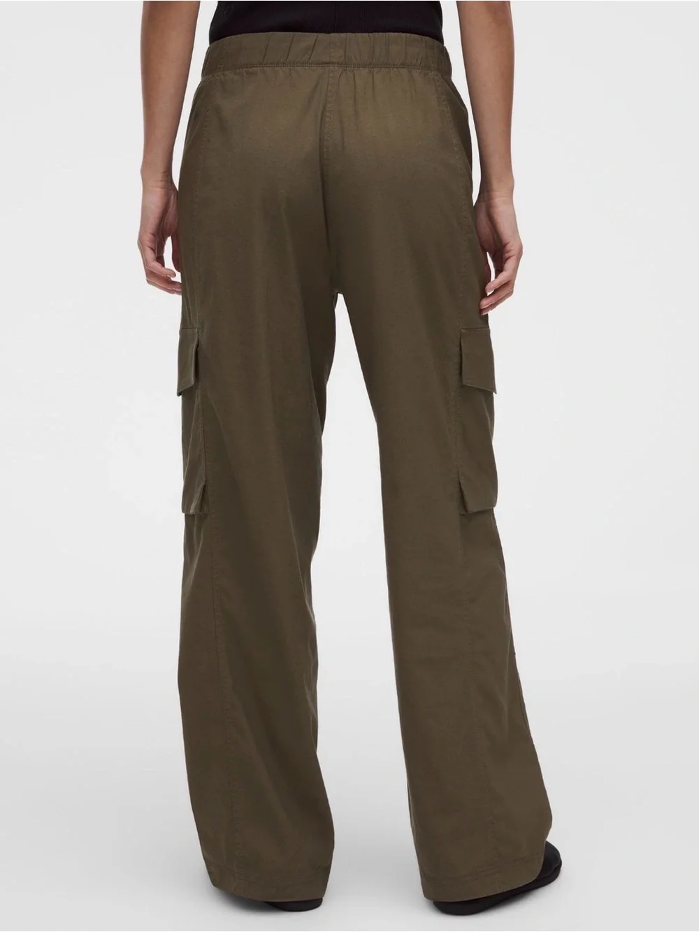 LuluLinen Mid-Rise Cargo Pant - Olive Brown